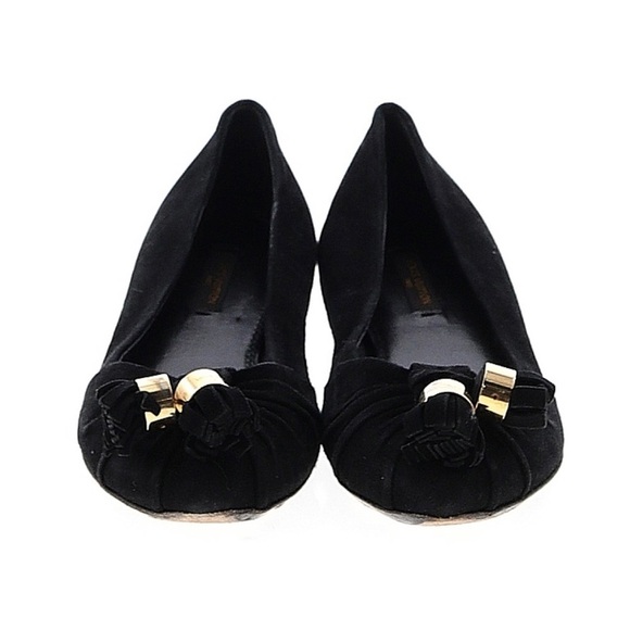 LOUIS VUITTON Bow & Tie Ballet Flats - Picture 1 of 12